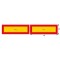 SET 2 PLACUTE REFLECTORIZANTE 565X196 MM GALBEN/ ROSU ALUMINIU HICO 64828