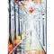 Tablou pictat manual hol, living, dormitor, Eu si umbrela mea, 80x40cm ulei in cutit efect 3D, Fabulos