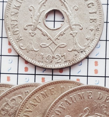 1209 Belgia 25 centimes 1921 Albert I (Dutch text) km 69 foto