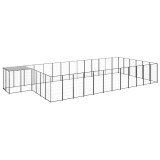 Cumpara ieftin Padoc pentru caini, negru, 26,62 m&sup2;, otel