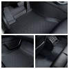 Covorase Cauciuc Stil Tavita Premium Skoda Yeti 2009-2017, Negre, Fara Miros, Bordura 3cm, Acoperire Tunel Median