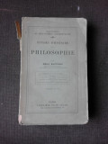 ETUDES DHISTOIRE DE LA PHILISOPHIE - EMILE BOUTROUX (CARTE IN LIMBA FRANCEZA(