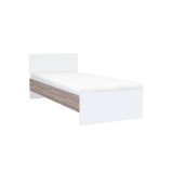 Pat Single 90x200 cm Alb Stejar York Miami Modern Minimalist Dormitor
