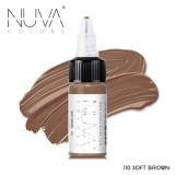 Tus Micropigmentare NUVA Colors 15ml - 110 Soft Brown, Pigment PMU, Microblading, Eyeliner, Sprancene - Profesional