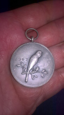 Medalie argint 835 din anul 1962 foto
