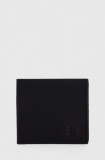 Armani Exchange portofel de piele barbati, culoarea negru