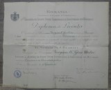 Diploma Licenta Academia Inalte Studii Comerciale si Industriale Bucuresti 1931