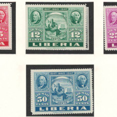 Liberia 1947 Mi 387/90 A MNH - Expozitia de timbre CIPEX, New York