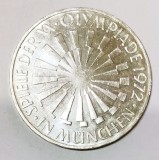 GERMANIA 10 MARCI MARK 1972 LITERA D J.O. MUNCHEN ARGINT STARE UNC
