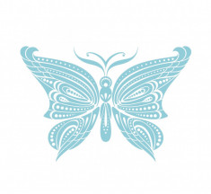 Sticker decorativ Fluture, Albastru, 60 cm, 1151ST-6 foto