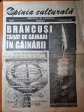 Ziarul opinia culturala 11 ianuarie 2002-anul 1,nr. 1-prima aparitie a ziarului