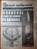 ziarul opinia culturala 11 ianuarie 2002-anul 1,nr. 1-prima aparitie a ziarului