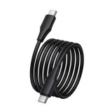 Cablu USB-C la USB-C HOCO X124 60W 3A 1m , silicon flexibil, negru