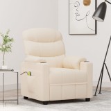 VidaXL Fotoliu de masaj, crem, material textil