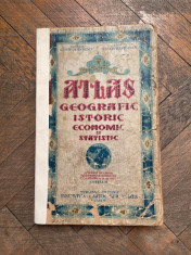 General Constantin Teodorescu Atlas Geografic Istoric Economic si Statistic (1934) foto