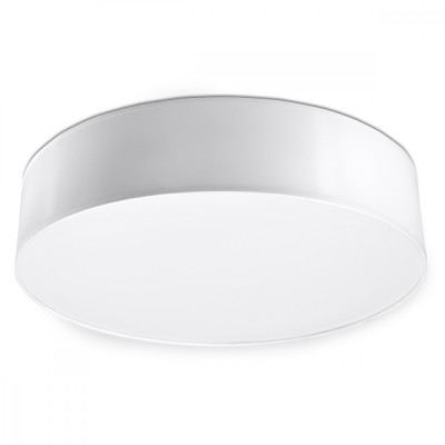 Lustră De Tavan Arena Alb Pvc 3 Becuri Rotunde Minimalistă De Interior foto