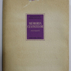 DEDICATIA VERONICAI PORUMBACU PENTRU PARINTI , PE VOLUMUL DE VERSURI ' MEMORIA CUVINTELOR ' , 1963