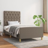 VidaXL Cadru de pat fără saltea Taupe 80x200 cm țesătură