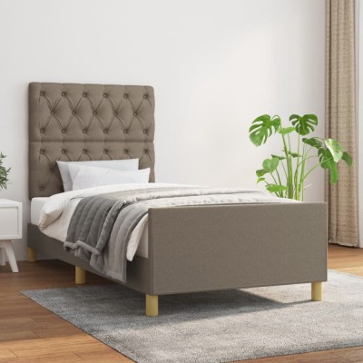 vidaXL Cadru de pat fără saltea Taupe 80x200 cm țesătură 3125256 foto