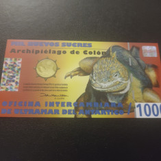 Bancnota1000 francs INSULELE GALAPAGOS