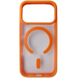 Husa spate TPU cu plastic portocaliu, magnet, pentru Apple iPhone 17 Pro