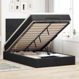 Cumpara ieftin Cadru de pat otoman cu saltele, catifea neagră 120x200cm