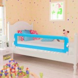 Cumpara ieftin Balustradă protecție pat copii, albastru, 120x42 cm, poliester, vidaXL