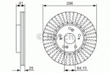 Disc frana HONDA ACCORD VIII TOURER (2008 - 2016) BOSCH 0 986 479 744