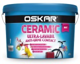 Vopsea Ultralavabila Oskar Ceramic Alba, 8.5L, Anti-Urme, Interior/Exterior, Aplicare Usoara