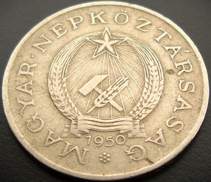 Moneda 2 FORINTI - UNGARIA / RP UNGARA, anul 1950 * cod 67
