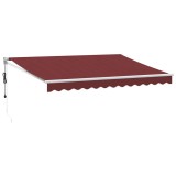 Cumpara ieftin Copertina retractabila automat, visiniu, 350x250 cm