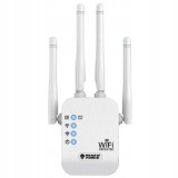 Amplificator Wi-Fi Renew Force Dual Band 1200 Mbps, 4 antene, port LAN, alb