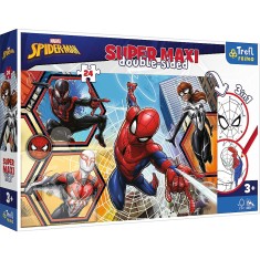 PUZZLE TREFL PRIMO 24 SUPER MAXI DISNEY SPIDERMAN IN ACTIUNE foto