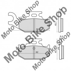 MBS Placute frana Yamaha YXR660 Rhino 4x4 spate, Cod Produs: 225103180RM foto