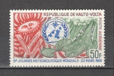 Volta Superioara.1968 Posta aeriana-Ziua mondiala a meteorologiei SV.26 foto