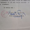 SCRISOARE DE FELICITARE A UNIUNII SCRIITORILOR SEMNATA DE LAURENTIU FUGLA.1974