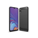 Husa TPU OEM Carbon pentru Samsung Galaxy A10 A105, Neagra