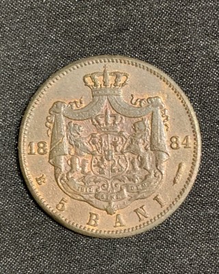 Moneda 5 bani 1884 foto