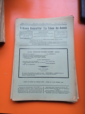 Tribuna Avocaților nr. 9-10/septembrie-octombrie 1939 - foto