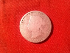 Moneda 25c Canada 1892 5,8g argint 925 , uzat