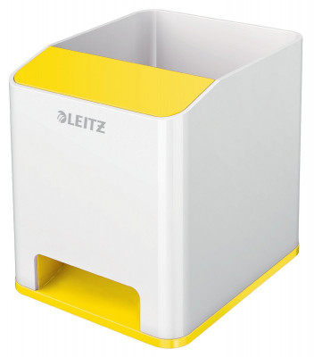 Suport Instrumente De Scris Leitz Wow, Ps, Cu Amplificare Sunet, Culori Duale, Alb-galben foto