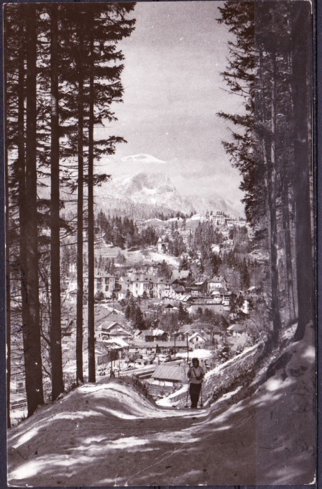 AMS - ILUSTRATA 917 SINAIA - VEDRE DE PE PISCUL CIINELUI, 1965, CIRCULATA
