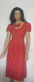 Rochie vintage rosie &quot;Mac de camp&quot;, Rosu, 40