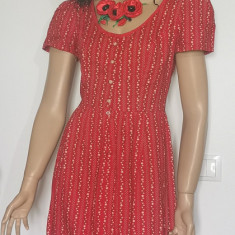 Rochie vintage rosie "Mac de camp"