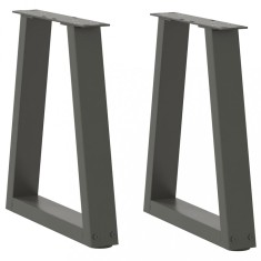vidaXL Picioare pentru măsuță de cafea &icirc;n formă de V, 2 buc., antracit, 28x(42-43,3) cm, oțel 4012542