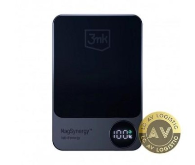 Baterie Externa Wireless 3MK MagSynergy 5000mAh 18W PD + FQI 1 x QI - 1 x USB-C Neagra foto
