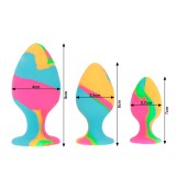 Intense Anal Toys-Set Plug-uri din Silicon Multicolor-Ventuza