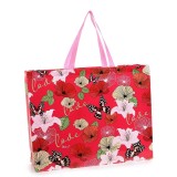 Cumpara ieftin Sacosa cumparaturi material netesut cu imprimeu Floral cm 48x14x60 H