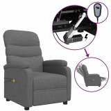 Cumpara ieftin Fotoliu de masaj electric rabatabil, gri inchis, textil