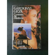 Gardonyi Geza - Contract de casatorie